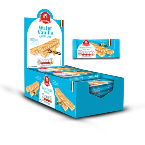 Carrefour Vanilla Cream Crispy Wafer 45g Pack of 20