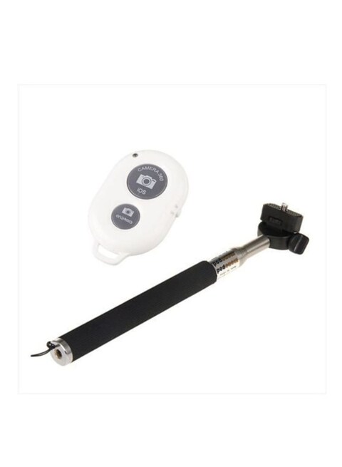 Generic - Monopod Selfie Stick With Bluetooth Remote Control Black