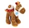 Caravaan - Camel Brown 18cm with Cream Bandana with Blue Happy Birthday Print