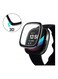Fitme واقي شاشة ثلاثي الأبعاد مكون من 4 قطع لهاتف Fitbit Versa 3 / Fitbit Sense أسود