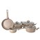 Royalford 9Pc Smart Forged Aluinium Cookware Set Beige