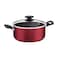 Tramontina 7 Pieces Red Aluminum Cookware Set with Interior and Exterior Starflon Max Nonstick Coating
