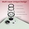 Moxedo Camera Lens Protector, 9H Tempered Glass, Aluminum Alloy Individual Ring Camera Cover Screen Protector Compatible for iPhone 12 (6.1 inch)/ 12 Mini (5.4 inch) (GREEN)