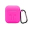 Generic Protective Silicone Airpods Case Shock Proof With Carabiner, Pink