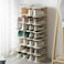 Assembly 6 Layers Stackable Shoe Rack Stand, Adjustable Shoe Shelf for Entryway, Hallway, Closet(White)