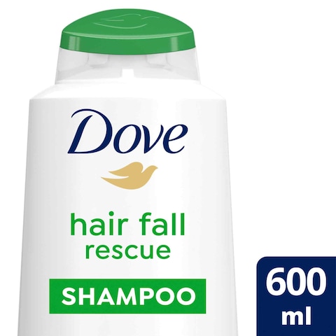 Buy DOVE Shampoo, for weak and fragile hair, Hair Fall Rescue, nourishing care for up to 98% less hair fall*, 600ml in Saudi Arabia