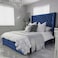In House Burgas Velvet Bed Frame - Queen - 200x150 cm - Dark Blue