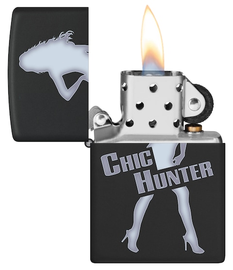 Zippo CI416334 218 Chic Hunter Black Matte Windproof Lighter