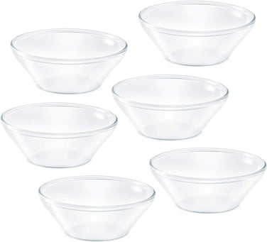Borosil Venus Katori Glass Bowl Set Of 6- Microwavable, Borosilicate 170ml