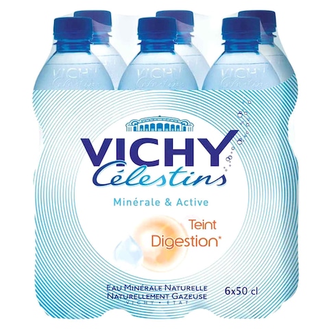 Vichy Celestins Minerale And Active Sparkling Water 500ml Pack of 6