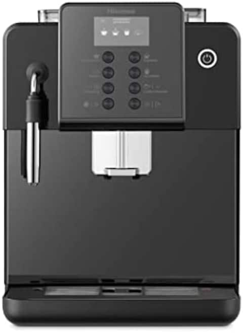 Hisense Espresso Coffee Machine Fully Automatic UAE Version HAUCMBK1S1, Standbay Power 1W, Bean Container Capacity 250g