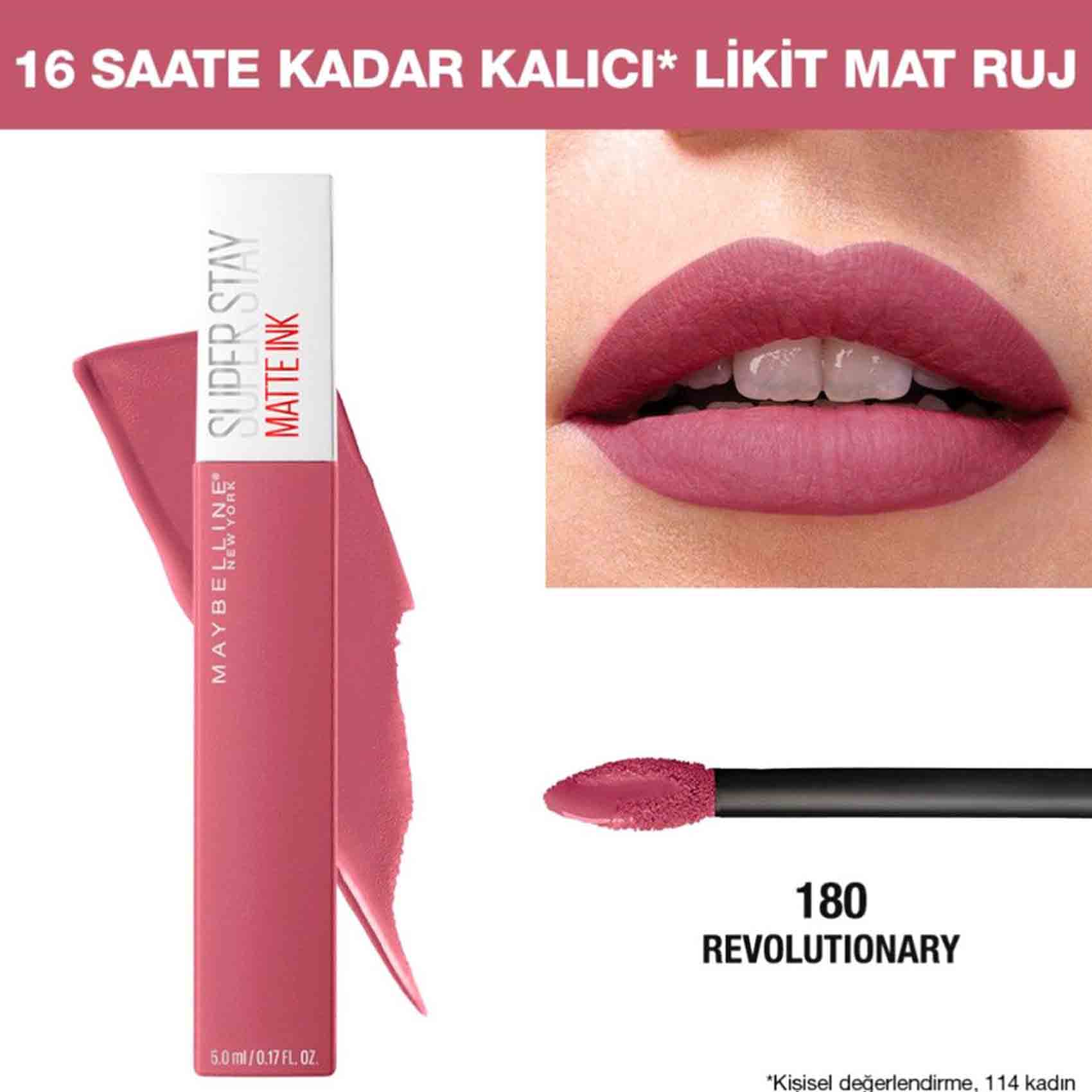 Maybelline New York Superstay Matte Ink Pinks Liquid Lipstick 180 Revolutionary