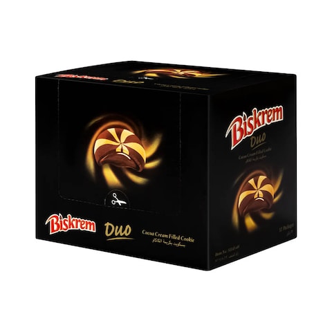 Ulker Biskrem Duo Cookies With Chocolate - 20 gram x12