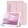 TRON Case Compatible with iPad 9.7&rdquo; 2018/2017(6th/5th Gen)/iPad Air 2/iPad Air with Pencil Holder, Soft TPU Back Shell Cover with Auto Wake/Sleep (Pink)