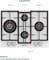 MILLEN 65 cm Built In White Glass Gas Hob with SABAF Burners - 3 Years Warranty, MGHG 6502 WH