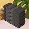 4-Piece 40x70 cm Hand Towels Luxury Hotel Quality 600 GSM 100% Genuine Combed Cotton, Super Soft &amp; Absorbent - Dark Grey