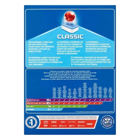 Finish Powerball Classics Everyday Clean Dishwasher Tablet 60 Piece