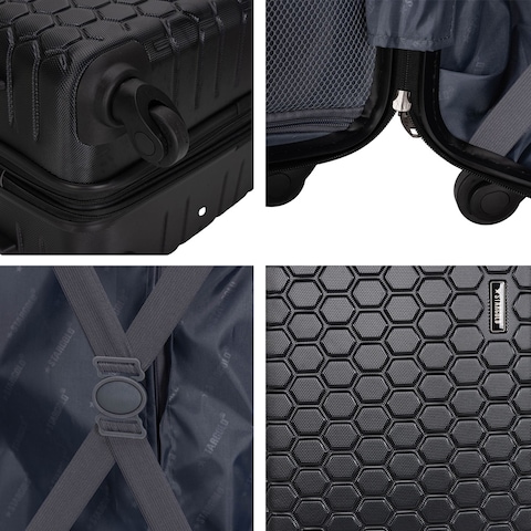 Single Hardside Spinner ABS Trolley Luggage With Number Lock 20 Inches