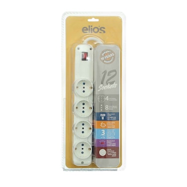 Elios Compact Multi Sockets - 12 Outlets - White