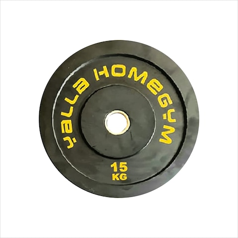 Yalla HomeGym High-Quality Olympic Bumper Weight Plate for Barbells PAIR of 15KG
