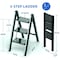 HEXAR&reg; Multipurpose Step Ladder Folding Ladder with Anti-Slip Pedal Folding Step Stool Portable Lightweight Foldable Stepladder for Home Kitchen Library Office 150 KG Capacity (3 STEPS)