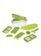 Generic 11-Piece Fruit And Vegetable Chopper And Slicer Set White/Green