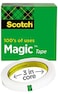Scotch Magic Tape 1 x 2592 Inches 3 Inch Core Boxed 810