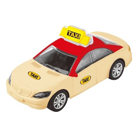 Power Joy Vroom Vroom Taxi Die-Cast Vehicle Beige