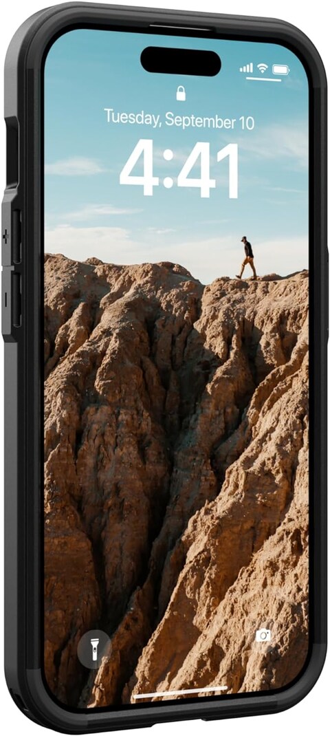 Urban Armor Gear UAG Civilian for iPhone 15 Pro case cover [20 Feet Drop tested] MagSafe compatible - Black