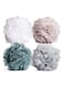 Marrkhor 4-Piece Mesh Bath Sponge Loofah, Multicolor, 13Cm