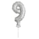 5" Silver Foil Balloon Cake Topper - 9