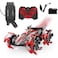 Fitto Drift RC Toy Car with Cool LED Spray Light, Mist Spray High Speed Race Drift RC Car, 2.4G RC Climbing stunt car, Birthday Gift for Kids Age 6 7 8 9 10 11 12, Red