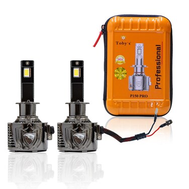 Toby&rsquo;s New Launched Led P150 Pro H1 2 Pieces LED Headlight Bulb with Power 150W/Piece and 15000Lumes/Piece Xtreme Bright Diamond White Color With Temperature 6500K