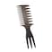 Generic-Three-sided Hair Comb Insert Afro Hair Pick Comb Male Wide Tooth Classic Oil Slick Styling Hair Brush