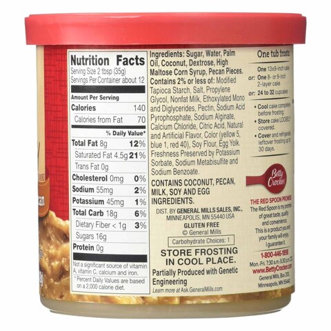 Betty Crocker Rich And Creamy Coconut Pecan Frosting 439g