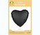 Party Time 1pc 18" Matte Black Heart Shaped Foil Mylar Balloons For Mother's Day, Wedding Decoration &amp; Engagement - Birthday Party Supplies