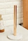 1CHASE&reg; Gold Paper Tissue Towel Holder with Marble Base for Standard and Jumbo Size Tissue Roll for kitchen Bedroom,Bathroom and Hallways
