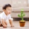 Dancing Cactus Toy, Talking Cactus Toy Repeats What You Say, Wriggle Dancing and Singing Electronic Luminous Cactus, Funny Creative Early Childhood Education Toys (120 Songs)