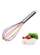 Generic Silicone Egg Beater 12 Inch Household Manual Cake Mixer For Restaurant, Cake Shop And Kitchen Gadgets Multicolor 30.5*7*7cm