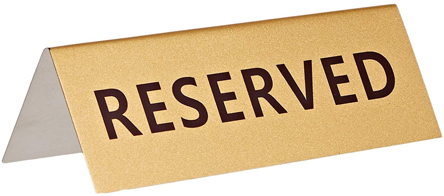 Buy Arch Reserved Sign In Tin - Gold Online | Carrefour UAE