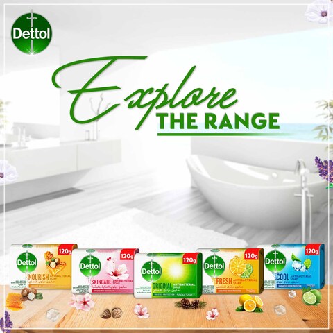 Dettol Sensitive Antibacterial Bathing Soap Bar, Lavender &amp; White Musk Fragrance, 120g