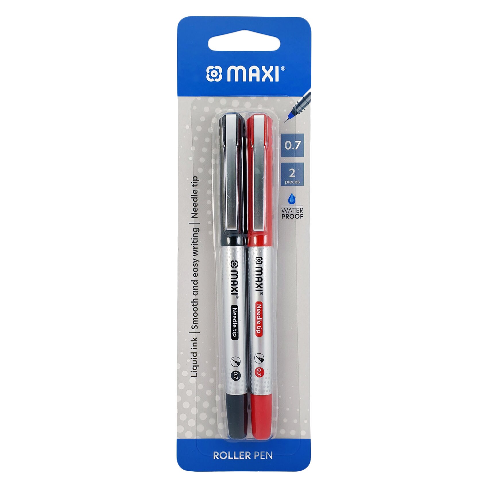 Maxi Ink Buy Maxi Needle Tip Liquid ink Roller Pen Black and Red 0.7mm 2 PCS ...
