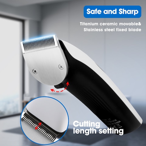 Bomidi L1 Electric Hair Clipper LCD Display Rechareable Razor Trimmer Adjustable Speed Shaver Type-C Charging - White