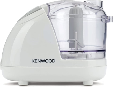 Kenwood 300W Electric Food Chopper With 350ml Bowl, Dual Speed, Stainless Steel Blade, New &lsquo;Mayonnaise&rsquo; Oil Drip Lid, Compact Design, Rubber Feet, Safety Bowl Interlock CH180A, White