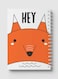 Lowha Spiral Notebook With 60 Sheets And Hard Paper Covers With Hey Fox Vector Design, For Jotting Notes And Reminders, For Work, University, School