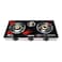 Geepas GK6759 Gas Hob/Stove, Attractive Design, Gas Range 3-Burner Stove Cooktop, Auto Ignition, Outdoor Grill,, 8mm Glass Top, Fuel Efficient Brass Burners
