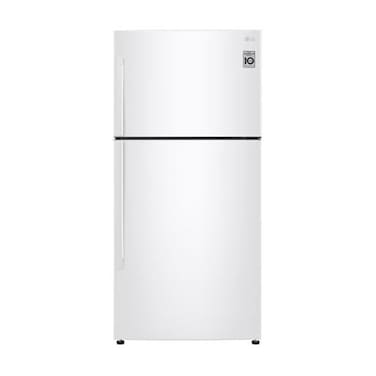 إل جي ثلاجة بفريزر علوي 13.4 قدم مكعب - بابين - أبيض (غير شامل التركيب)