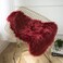 Generic Ashler Home Deco Soft Faux Sheepskin Fur Chair Couch Cover Area Rug For Bedroom Floor Sofa Living Room Dark Red 2 X 3 Feet