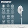 Nikai Stand Fan with Remote Control and Timer for home cooling ,16-inch, 45W, 5 blades Pedestal Fan , NPF1634RT - White
