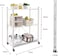 Uujuly 3-Tier Metal Storage Shelf, Multi Layer Foldable Kitchen Shelving Storage Rack, Large Capacity Iron Wire Collapsible Shelves Organiser For Bedroom Living Room Office Garage No Assembly (White)